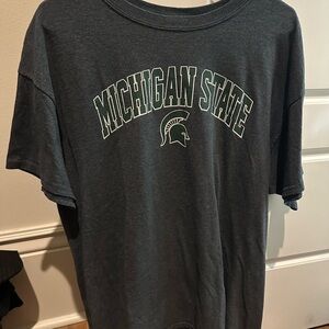 Gray Short Sleeve Michigan State Tee